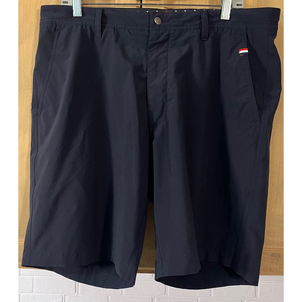 FootJoy Golf Shorts Men W36 Navy Blue Performance‎ Stretch Star Lining